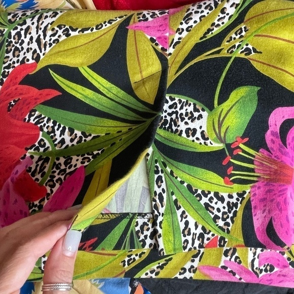 ILYSE HART LTD Farm Rio Style Vintage Cotton Tropical Knee Length Skirt Size 8 - Picture 5 of 8